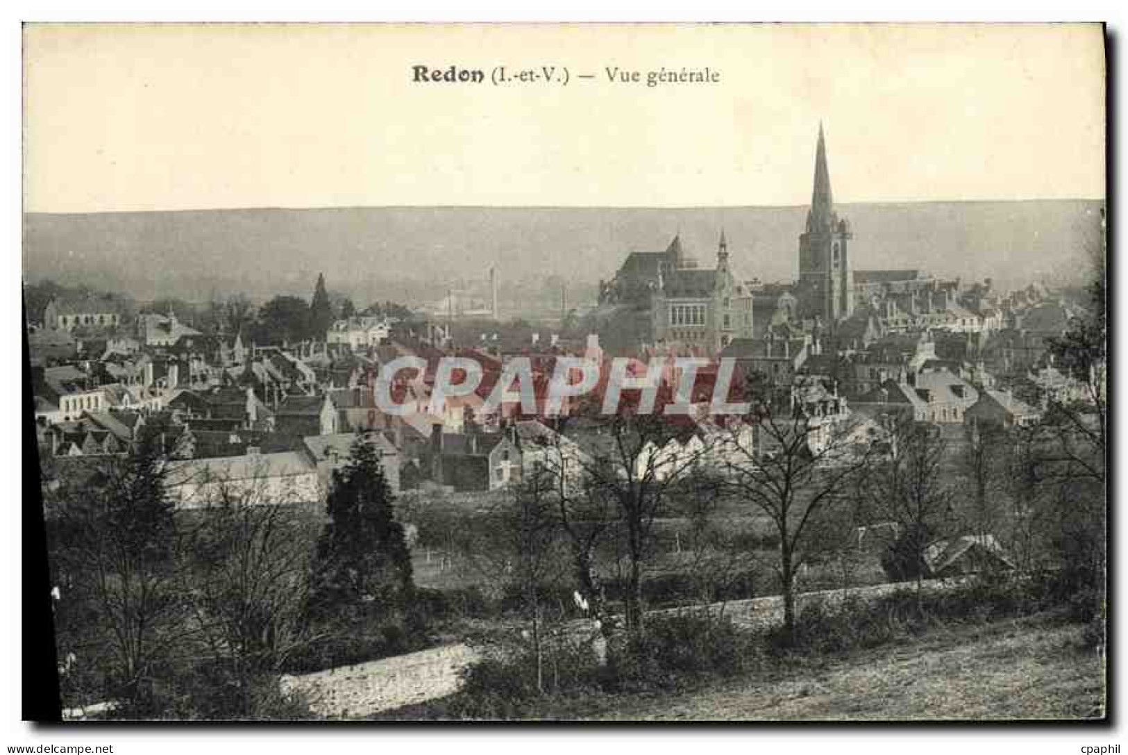 CPA Redon Vue generale