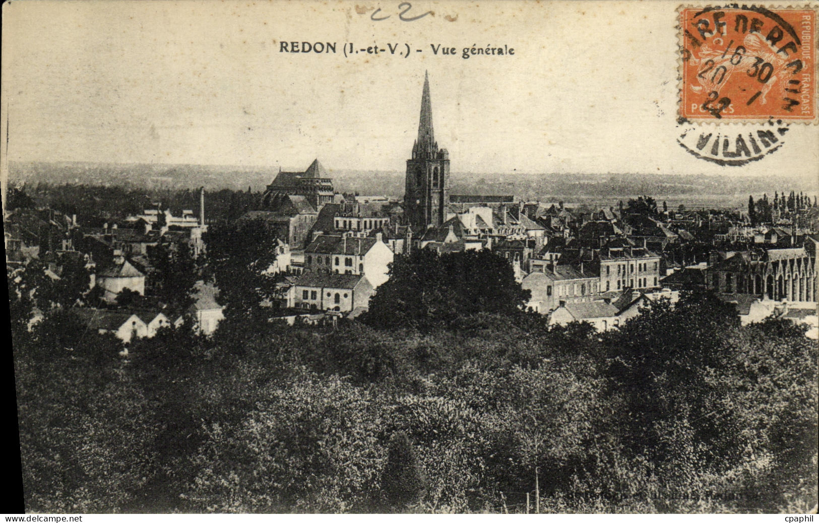 CPA Redon Vue generale