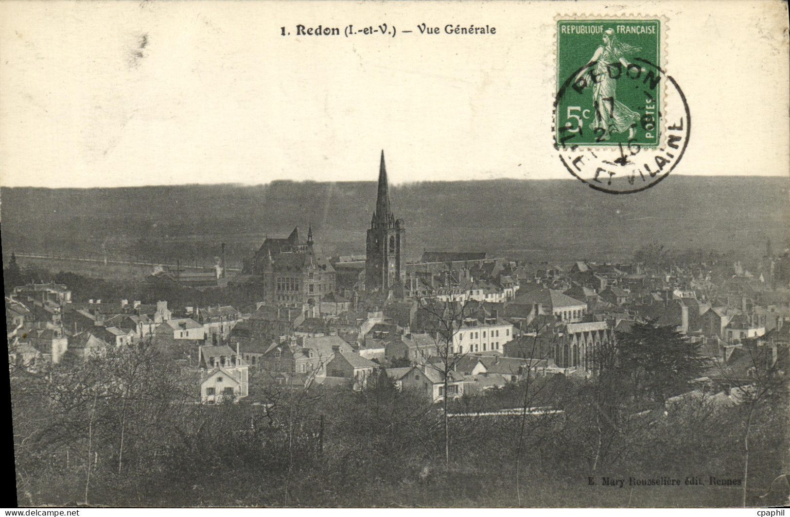 CPA Redon Vue Generale