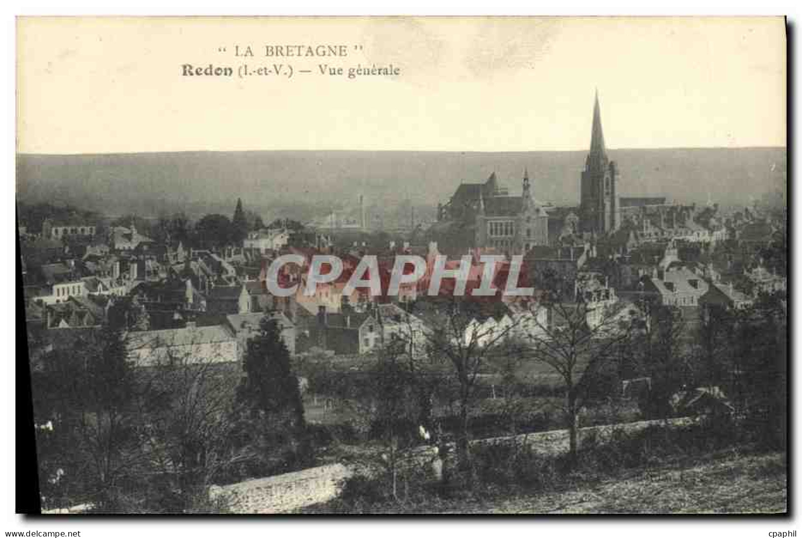 CPA Redon Vue generale