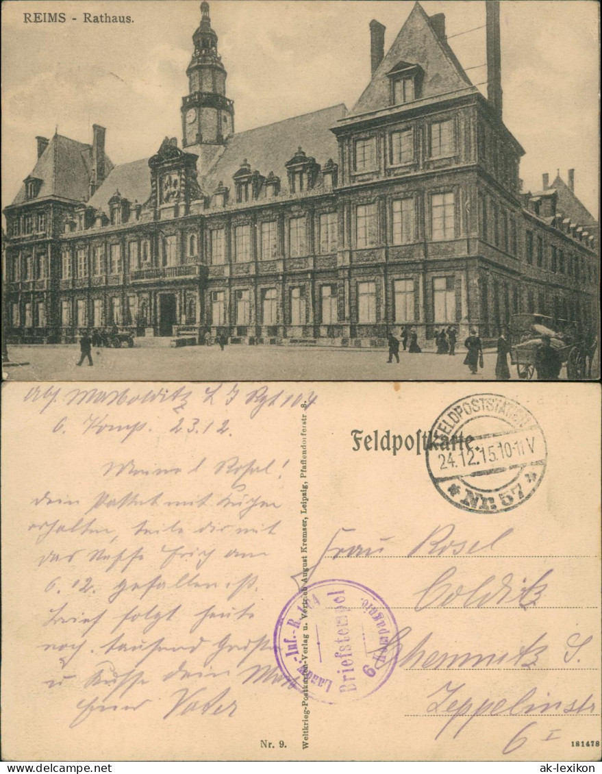 CPA Reims Reims Rathaus 1915