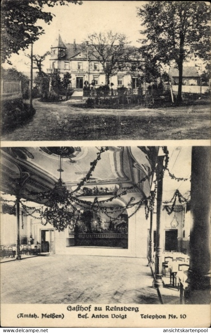 CPA Reinsberg in Sachsen, Gasthof, Innenansicht