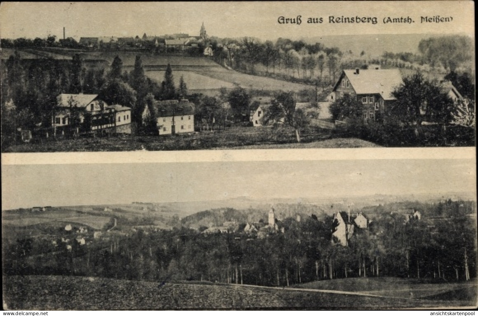 CPA Reinsberg in Sachsen, Gesamtansicht des Ortes