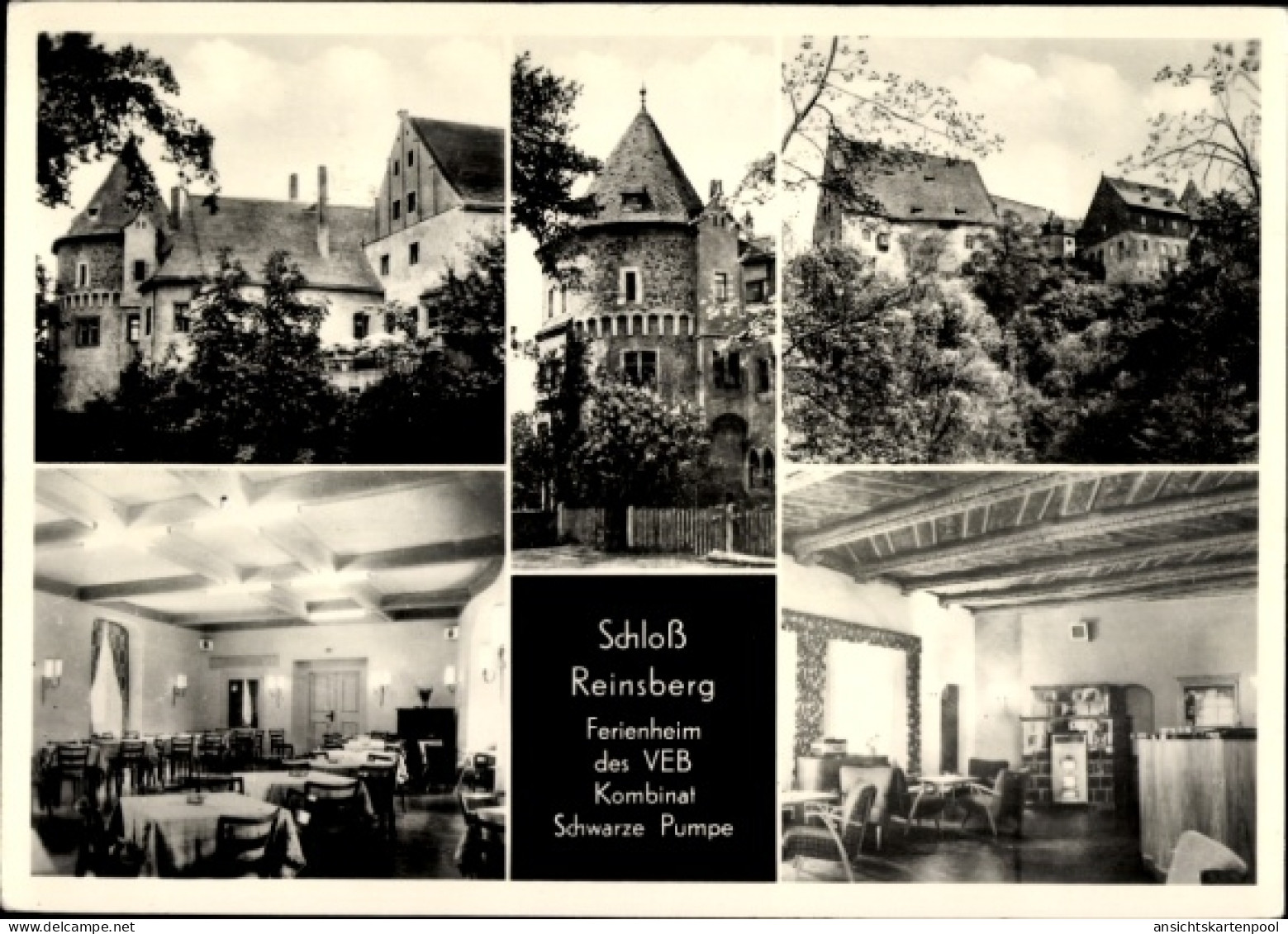 CPA Reinsberg in Sachsen, Schloss Reinsberg, Ferienheim des VEB Kombinat Schwarze Pumpe