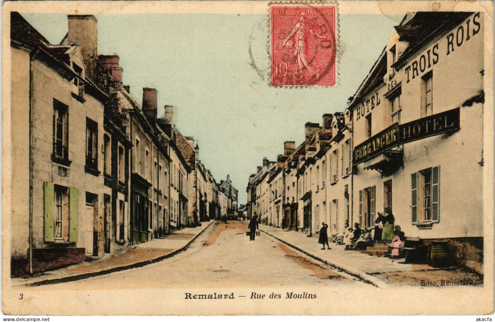CPA Remalard-Rue des Moulins (800233)