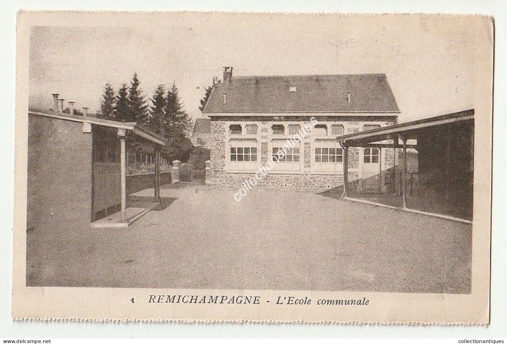 CPA Remichampagne - L'Ecole communale  - Non circulée - Divisée - Phototypie moderne Bruxelles