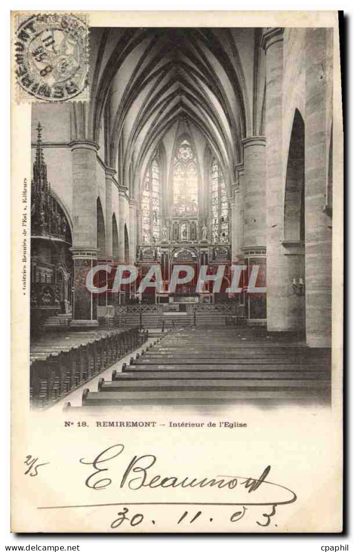 CPA Remiremont Interieur De l'Eglise