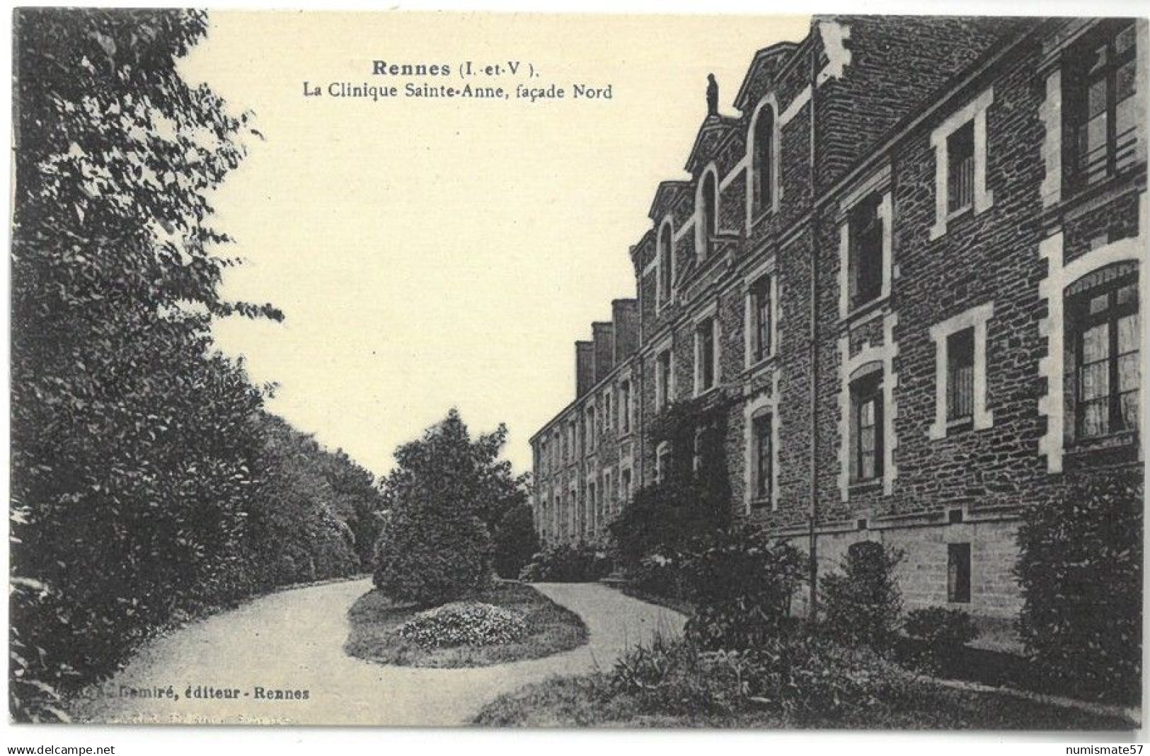 CPA RENNES - La Clinique Saine Anne façade Nord - Ed. A. Lamiré , Rennes