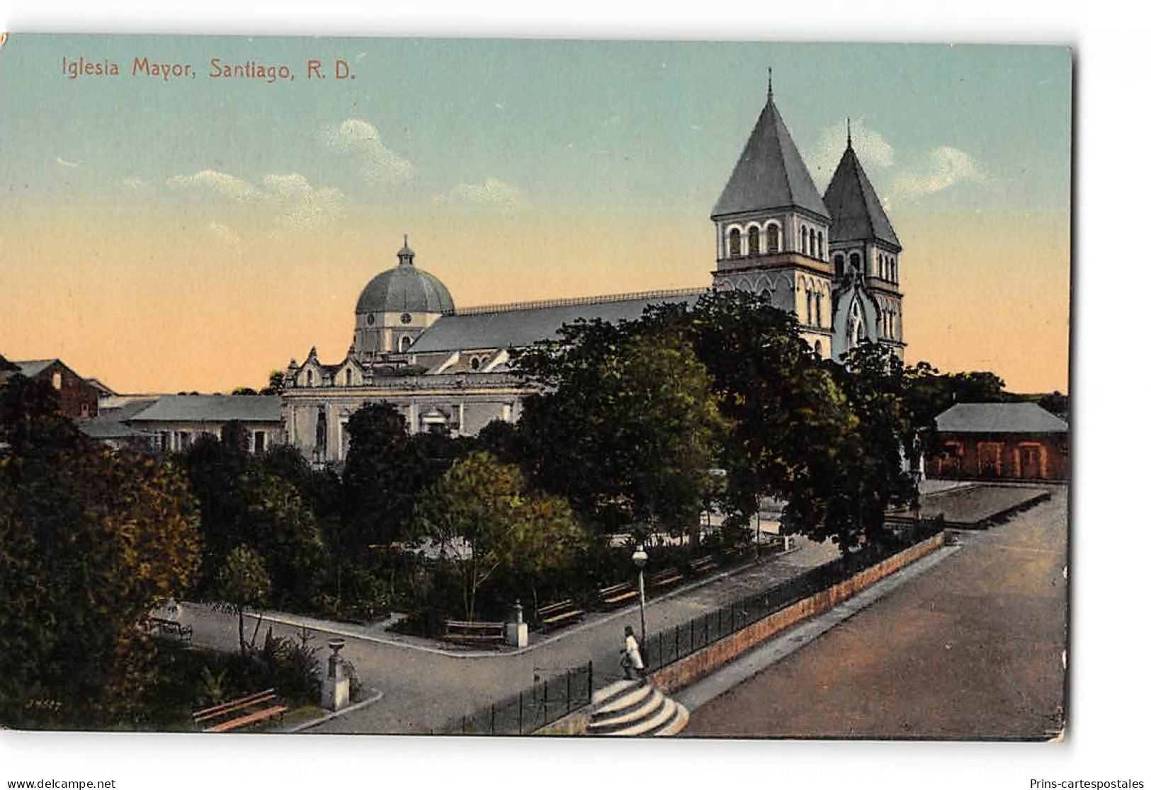 CPA République Dominicaine Iglesia Mayor Santiago