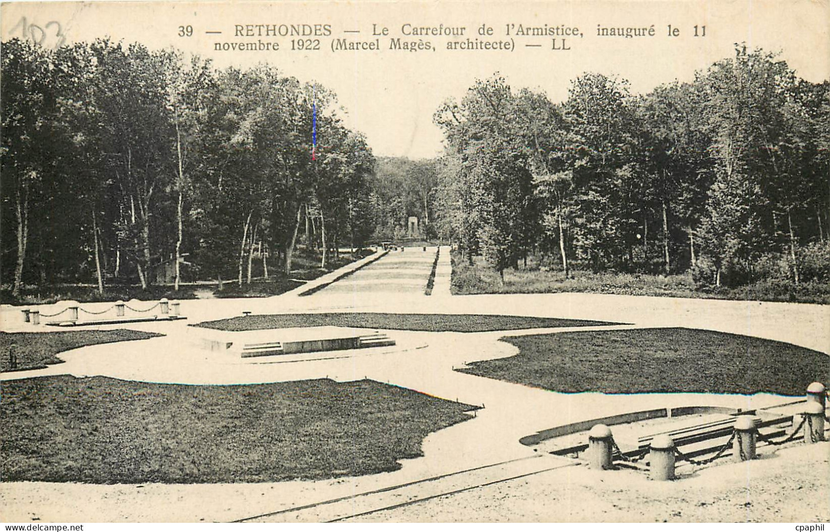 CPA Rethondes le Carrefour de l'Armistice inaugure le novembre 1922