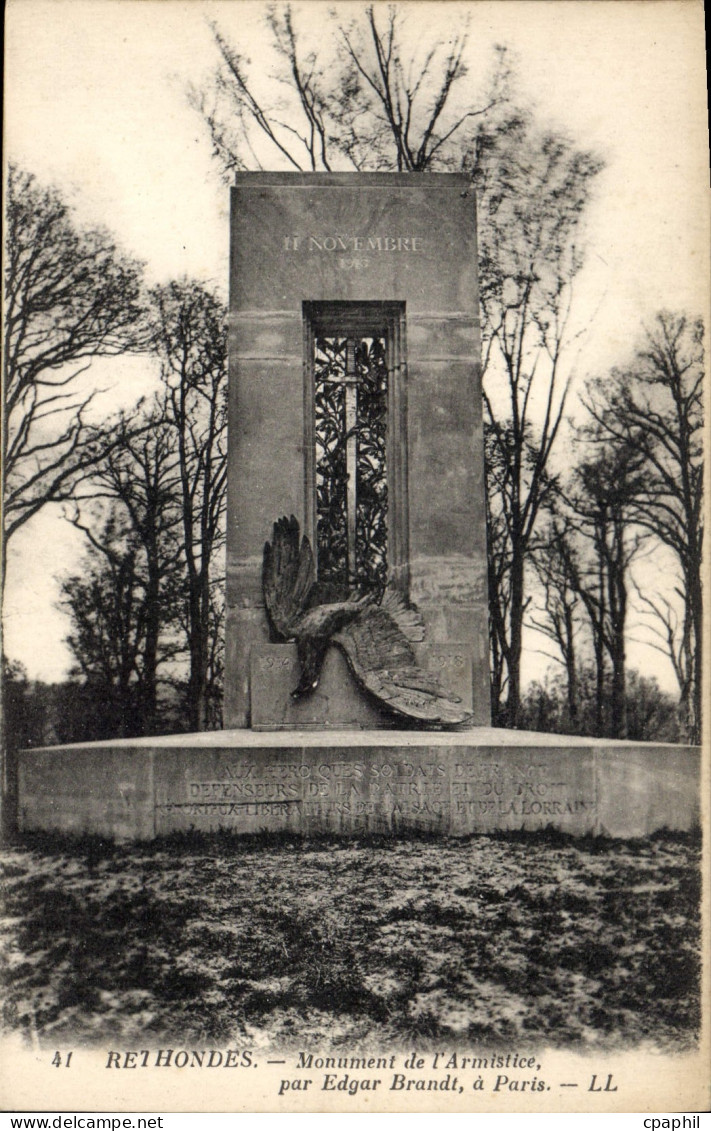 CPA Rethondes Monument de l'Armistice par Edgar Brandt a Paris