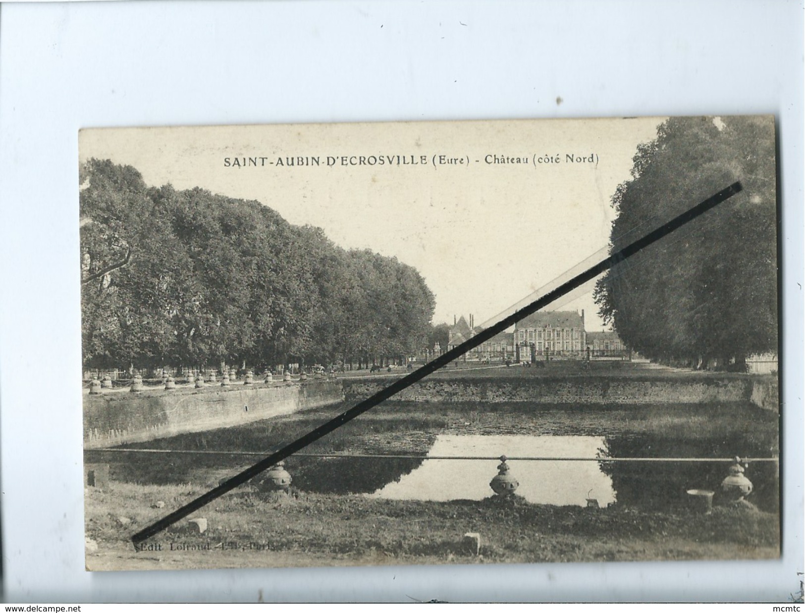 CPA rétrécit - Saint Aubin d'Ecrosville - (Eure) - Château (côté Nord )