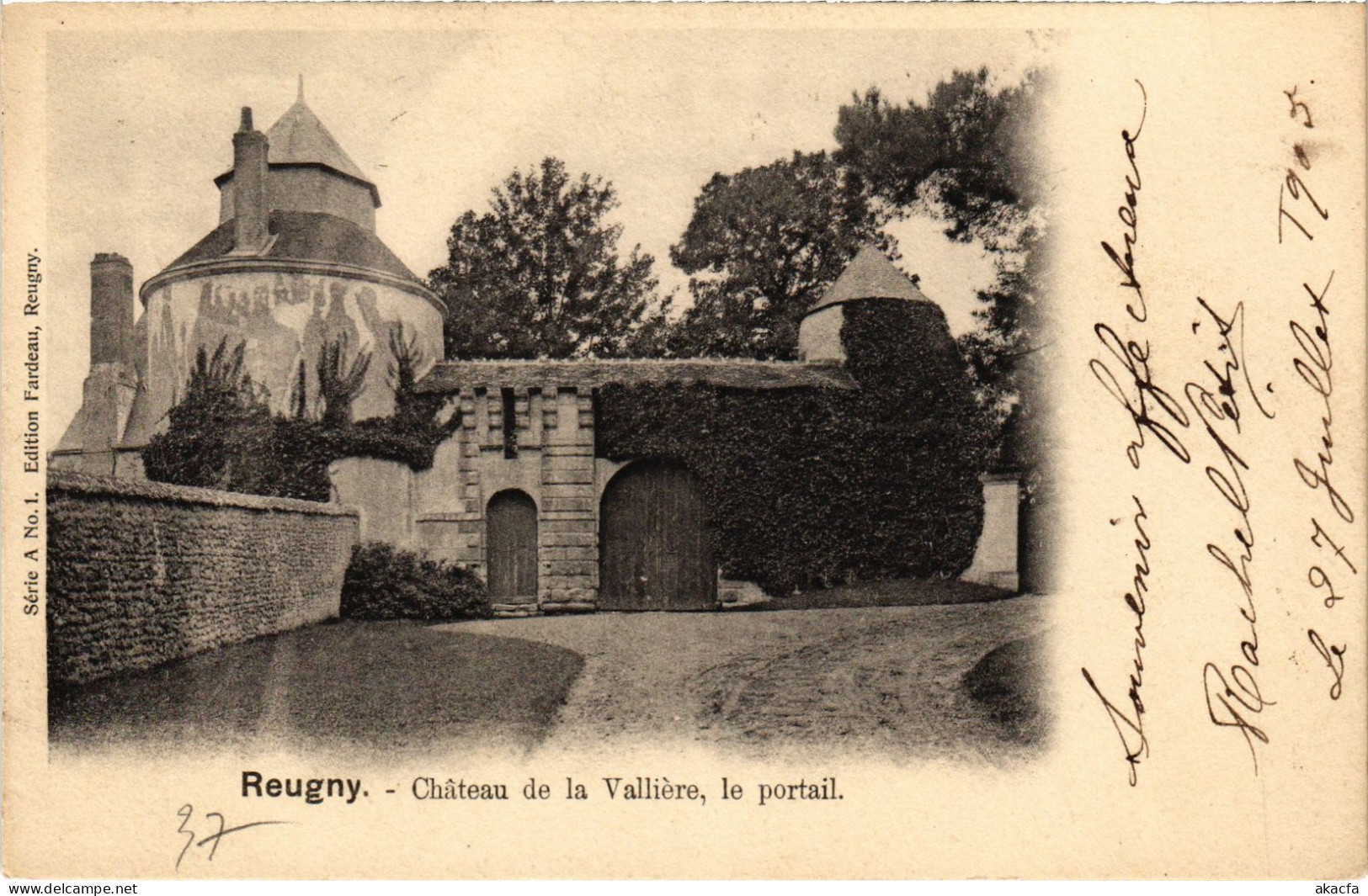 CPA Reugny Chateau de la Valliere, le portail FRANCE (1379758)