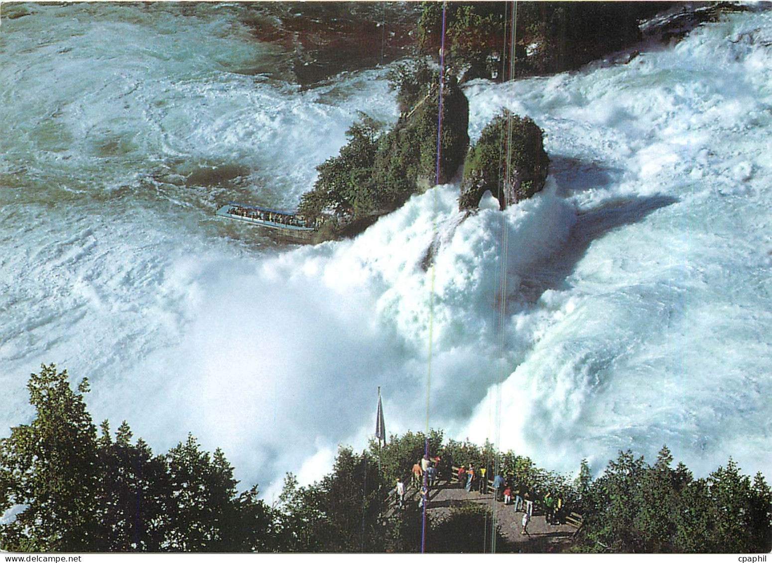 CPA Rheinfall Schweiz Orientierung uber den Rheinfall