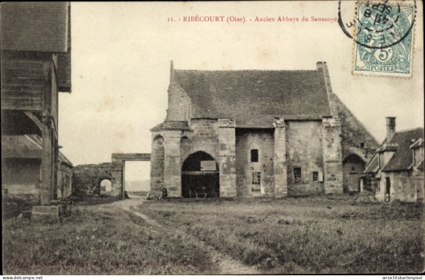 CPA Ribécourt Dreslincourt Oise, Ancien Abbaye du Saussoyen