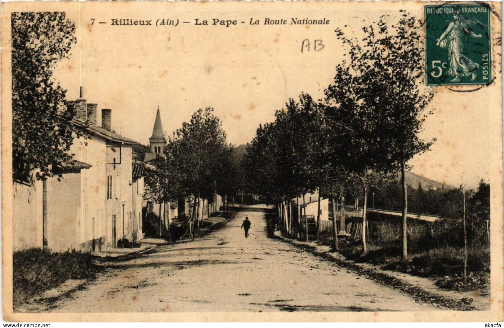 CPA RILLIEUX La PAPE La Route Nationale (684657)