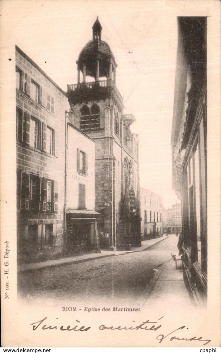 CPA Riom Eglise Des Marthuret