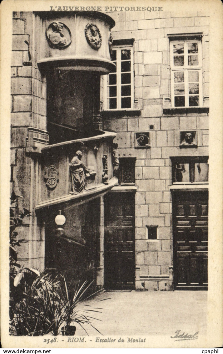 CPA Riom Escalier Du Monlat
