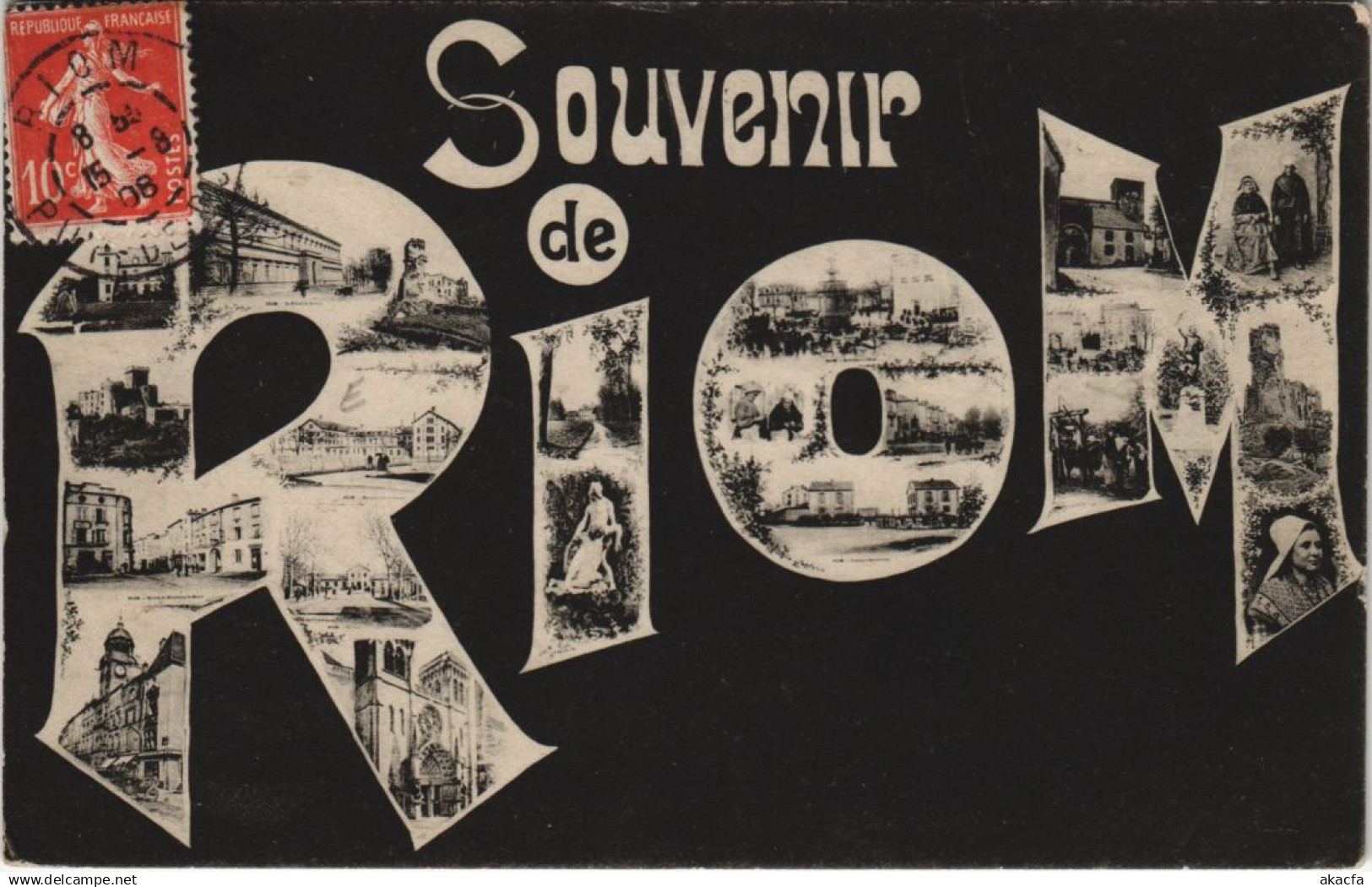 CPA RIOM Souvenir de Riom - Scenes (1254779)