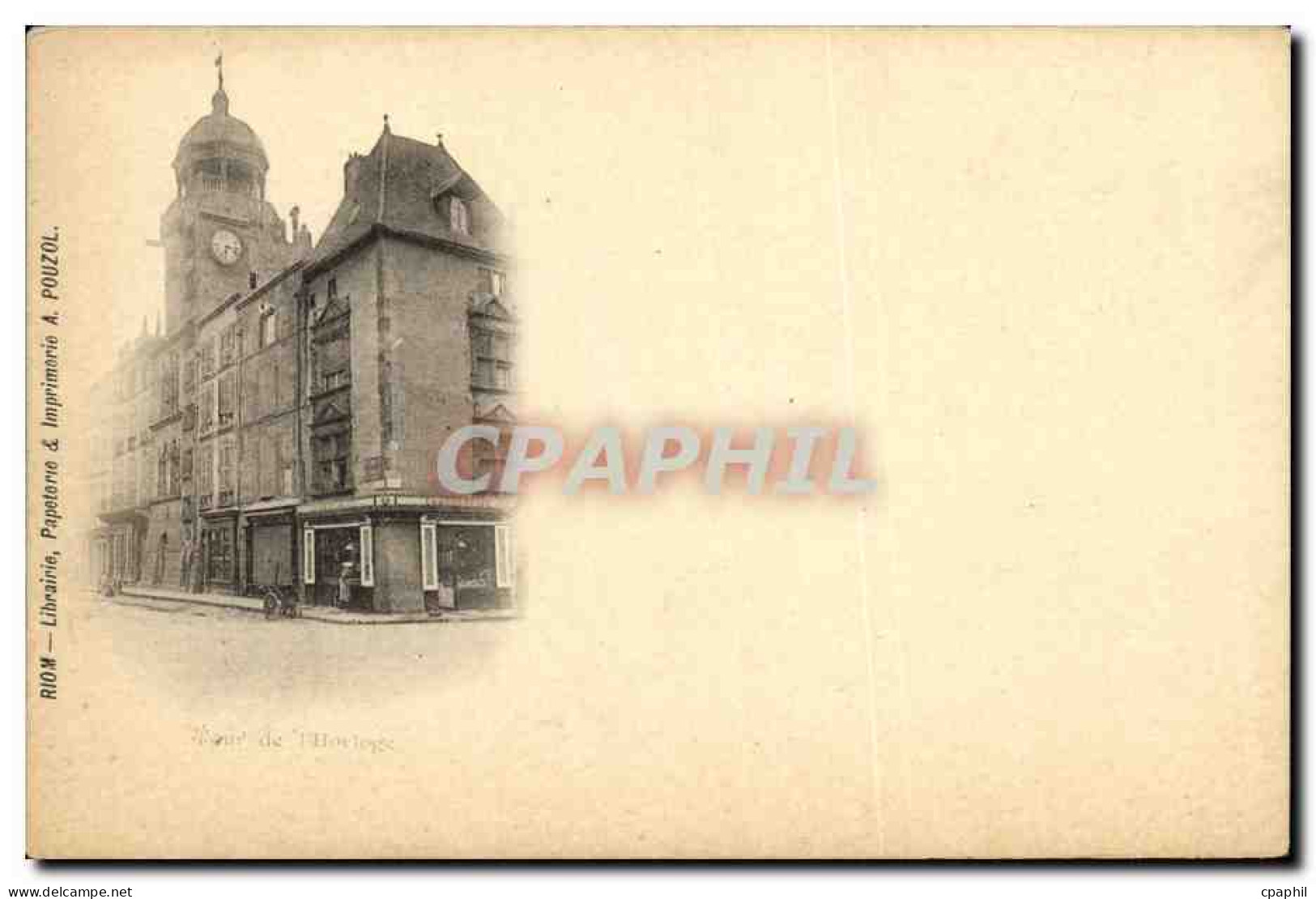 CPA Riom Tour de l horloge