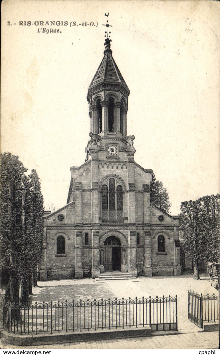 CPA Ris Orangis S et O l'Eglise
