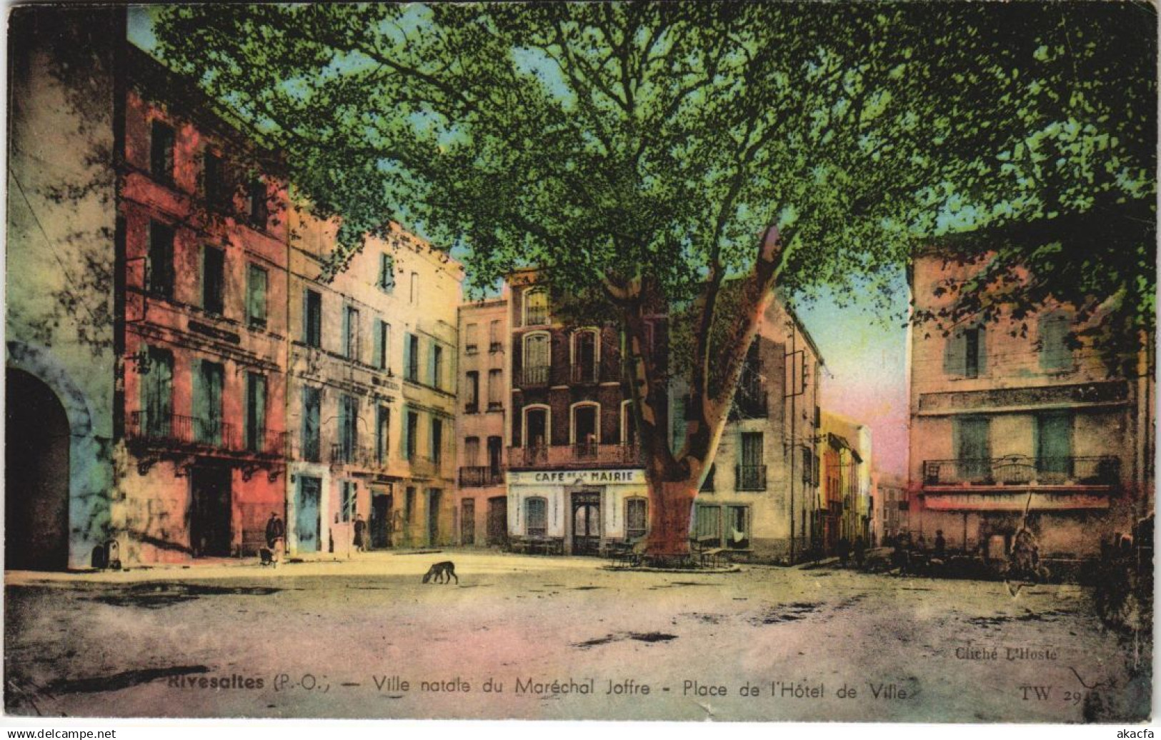 CPA RIVESALTES Place de l'hotel de Ville (999931)