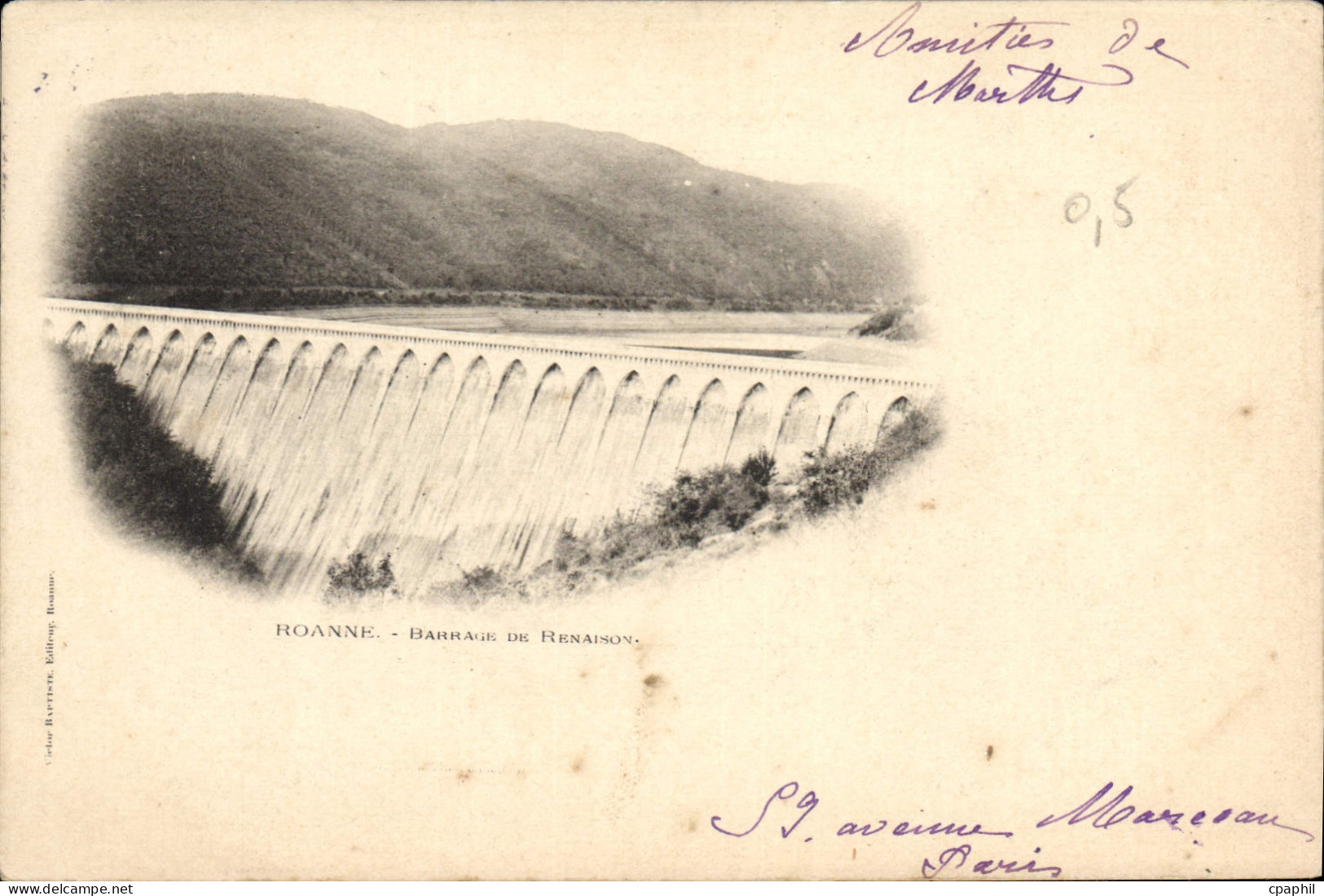 CPA Roanne Barrage de Renaison