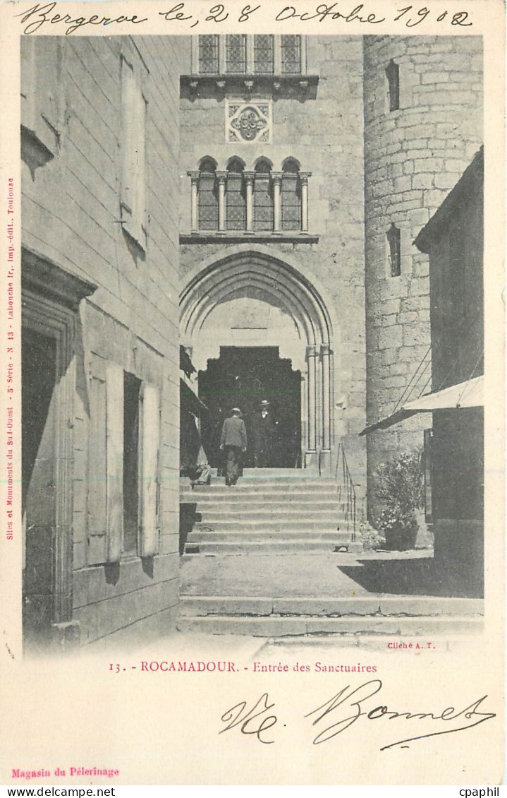 CPA Rocamadour Entree des Sanctuaires