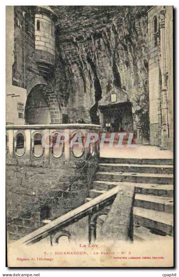 CPA Rocamadour Le parvis
