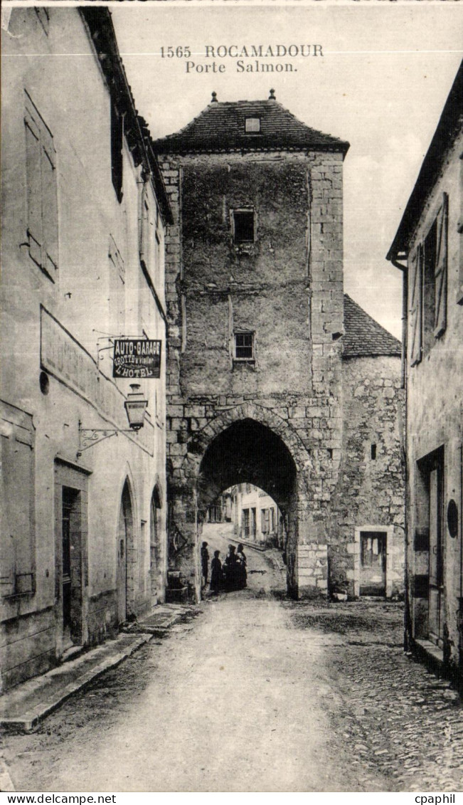 CPA Rocamadour Porte Salmon