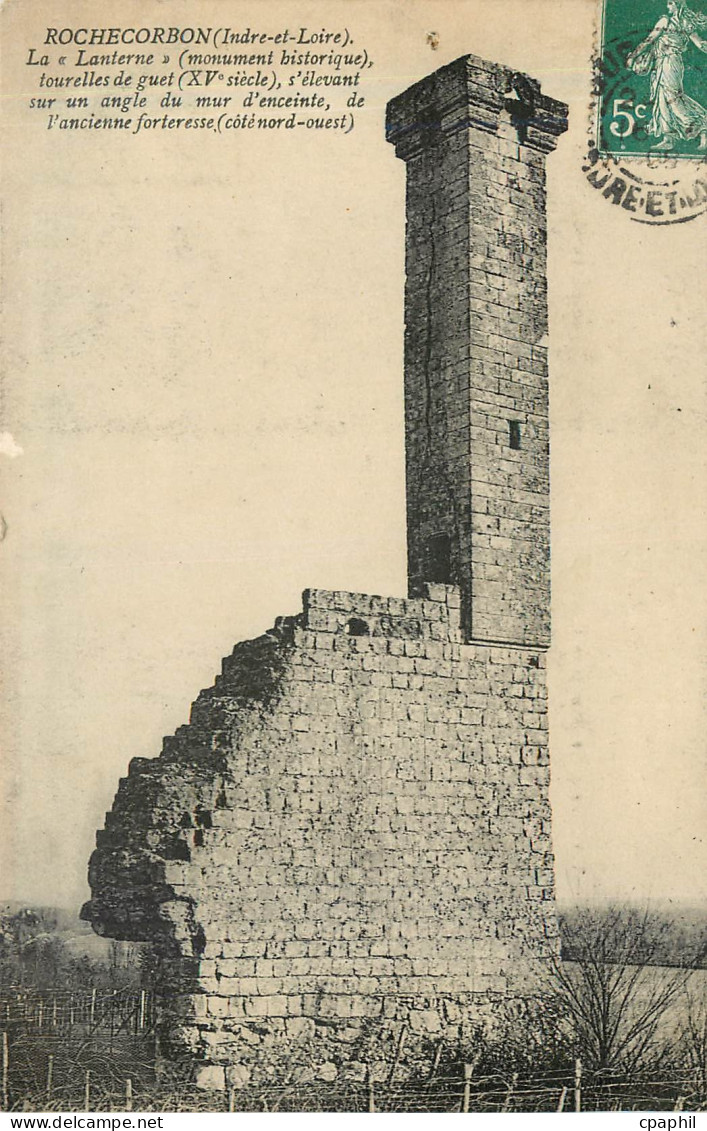CPA ROCHECORBON (Indre-et-Loire).La 'lanterne"(monument historique)