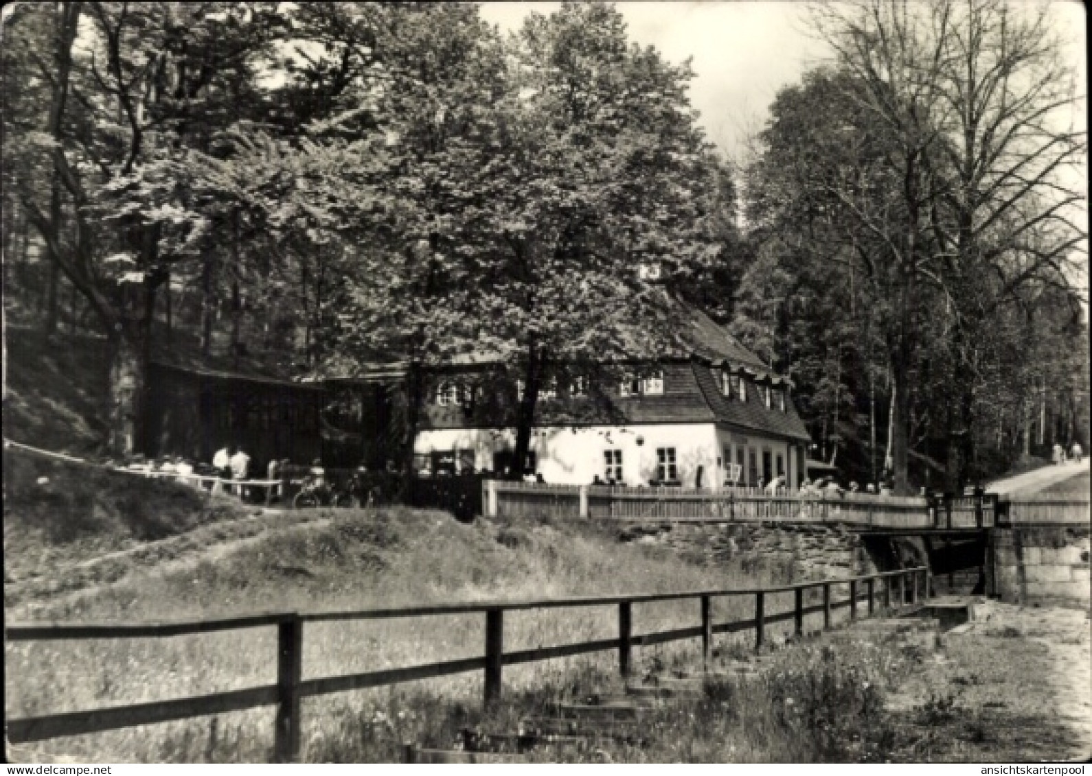 CPA Rockau Schkölen in Thüringen, HOG Bechenhaus mit Floßgraben