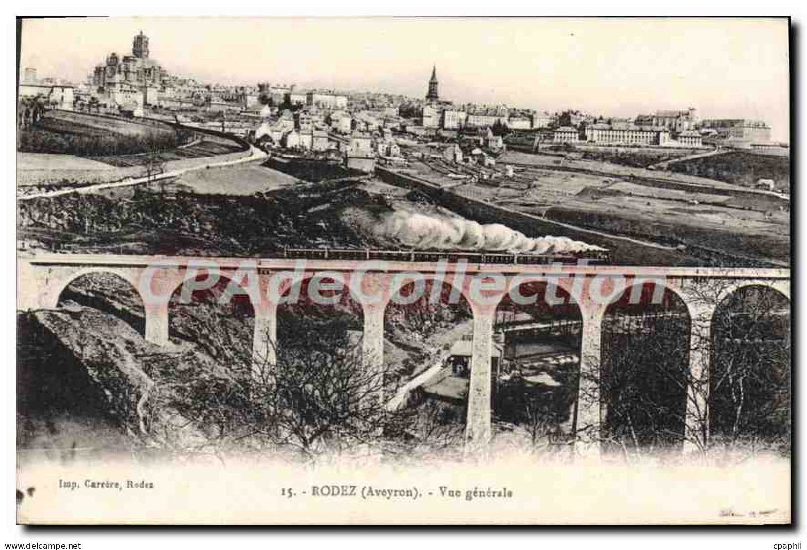 CPA Rodez Aveyron Vue generale