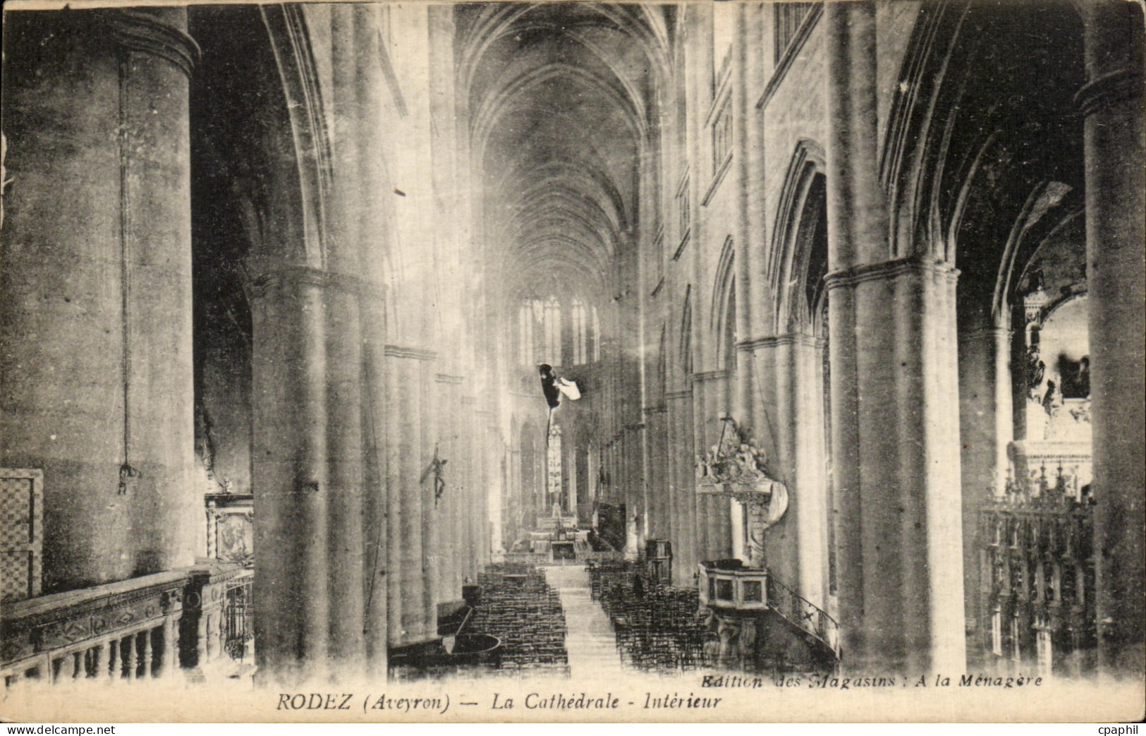 CPA Rodez la Cathdrale Interieur