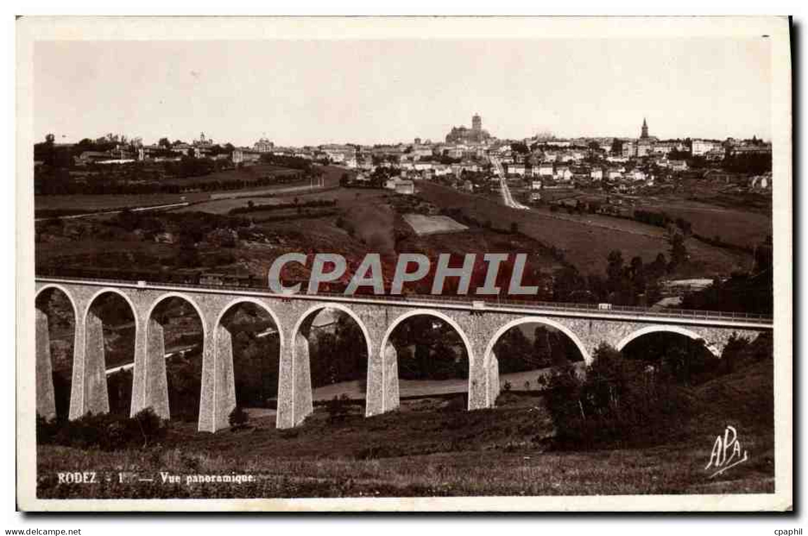 CPA Rodez Vue panoramique Train