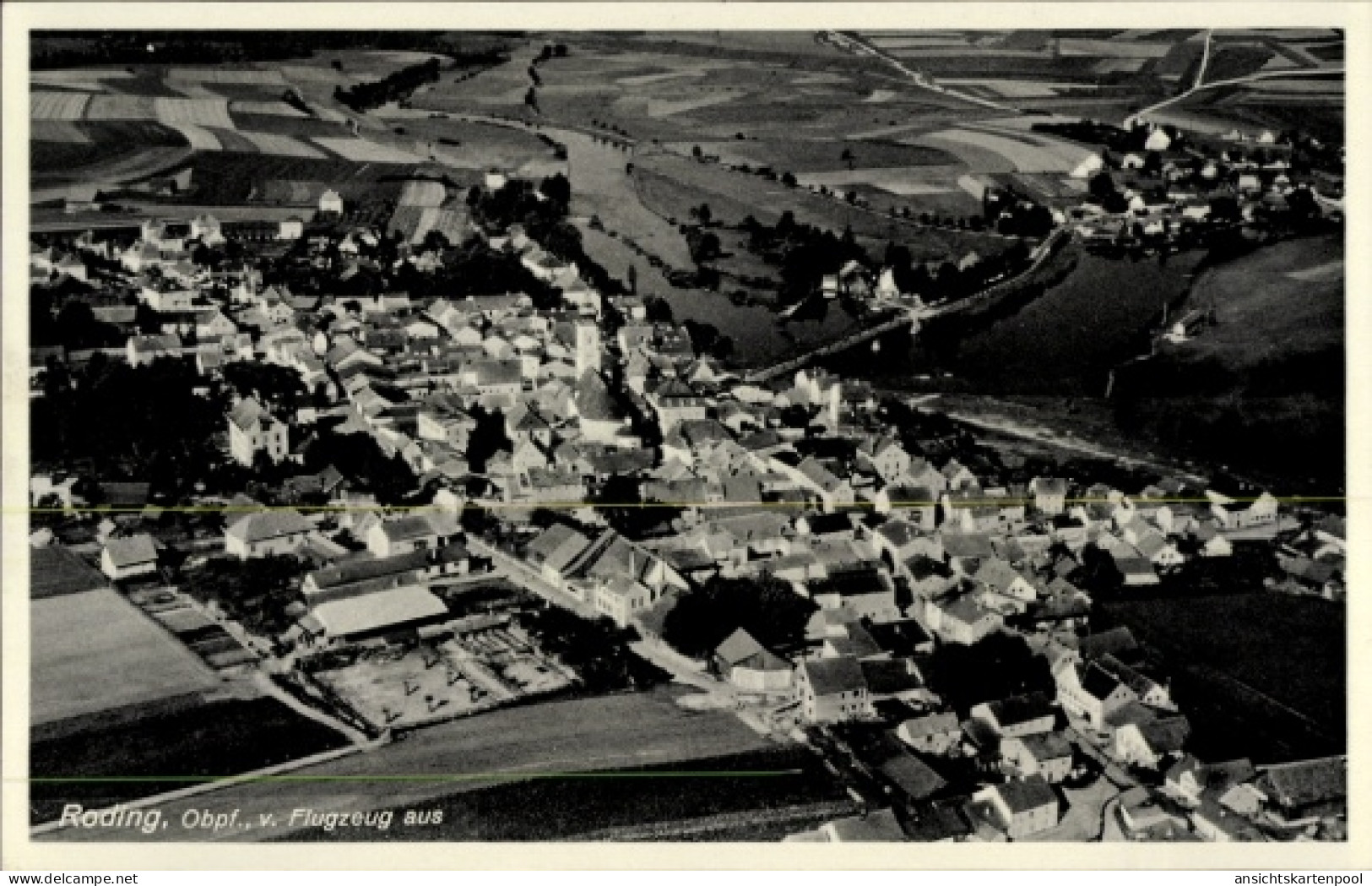 CPA Roding in der Oberpfalz, Fliegeraufnahme