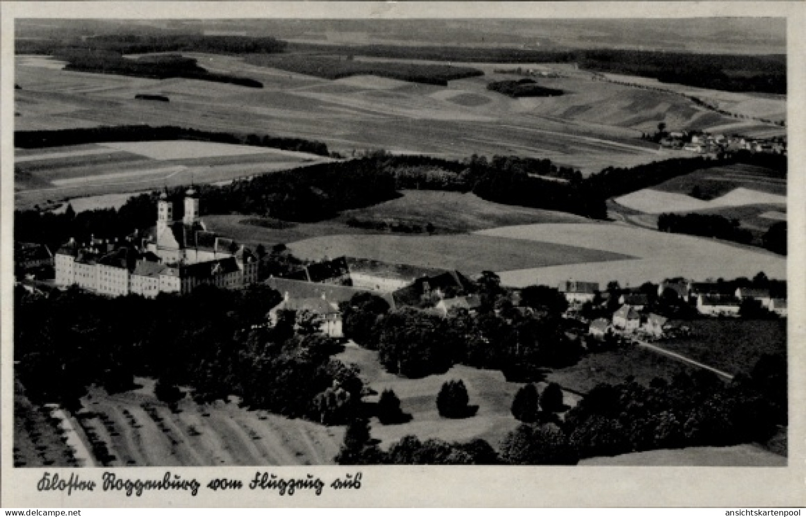 CPA Roggenburg Schwaben Bayern, Luftaufnahme