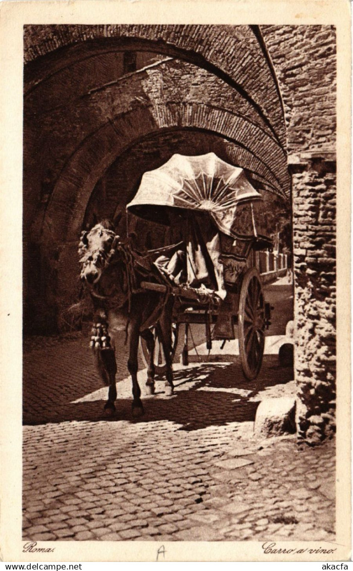 CPA ROMA Carro a vino ITALY (551669)