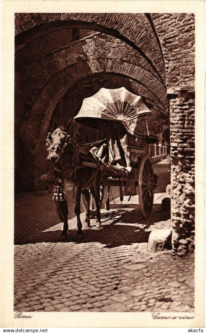CPA ROMA Carro a vino ITALY (551698)