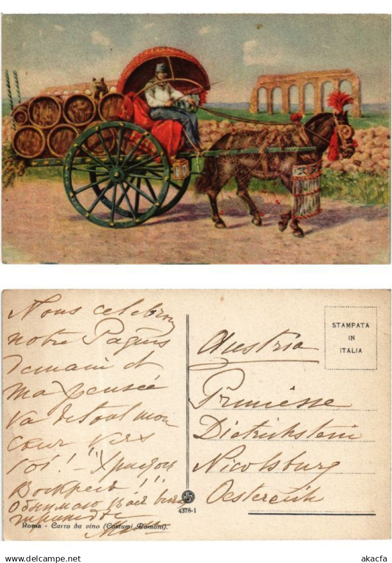 CPA ROMA Carro da vino ITALY (551108)