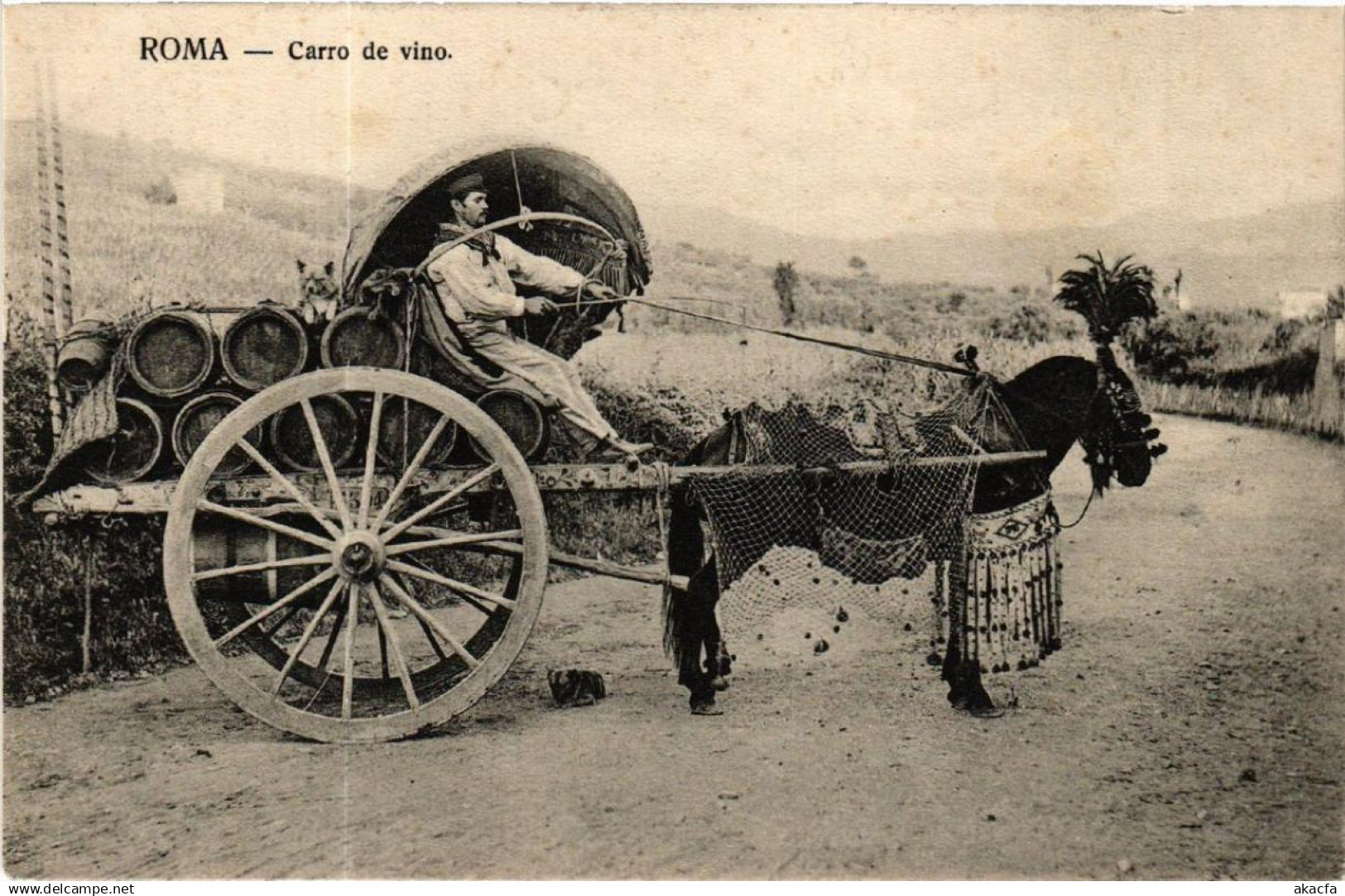 CPA Roma Carro de vino ITALY (592304)