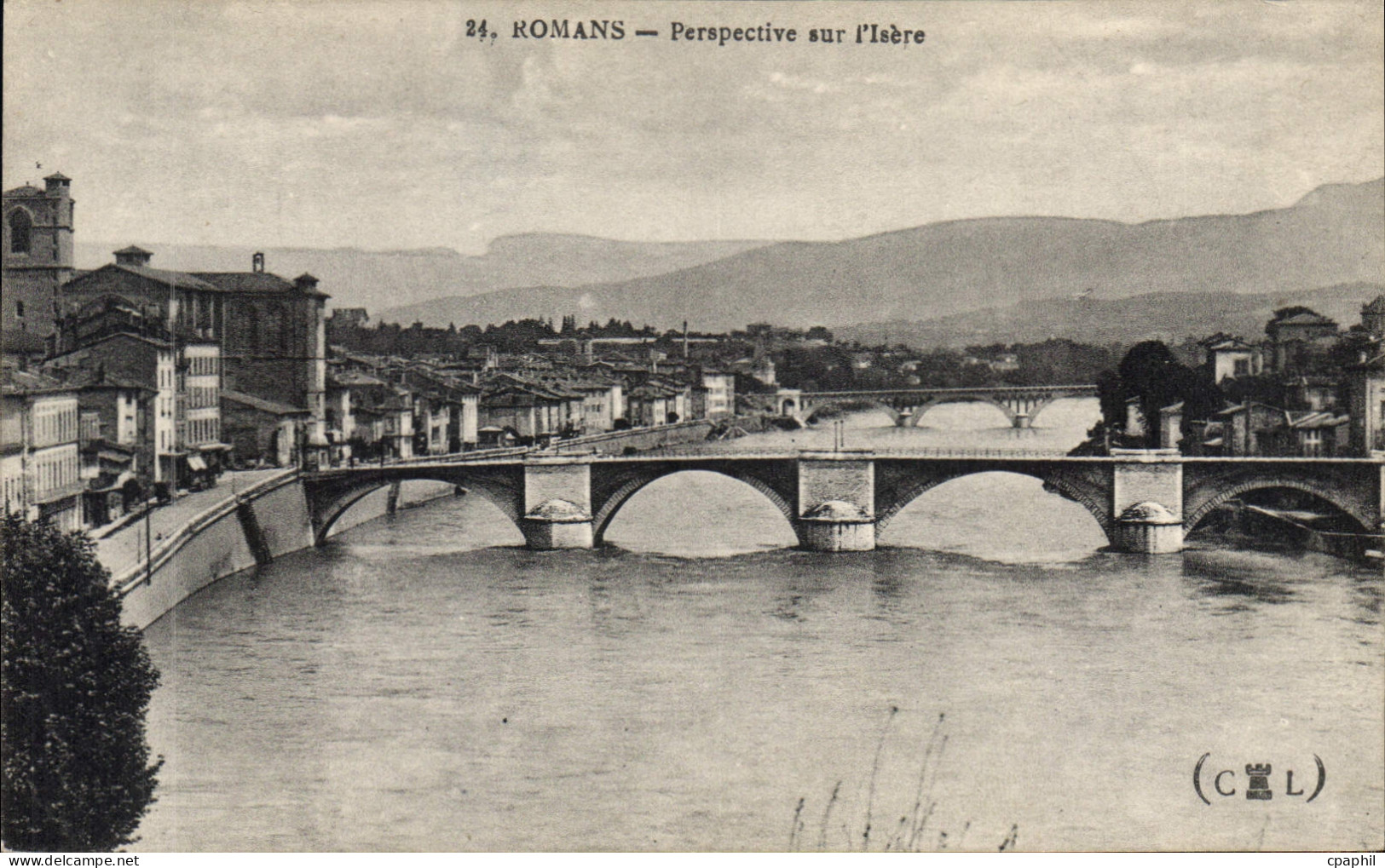 CPA Romans Perspective sur l'Isere