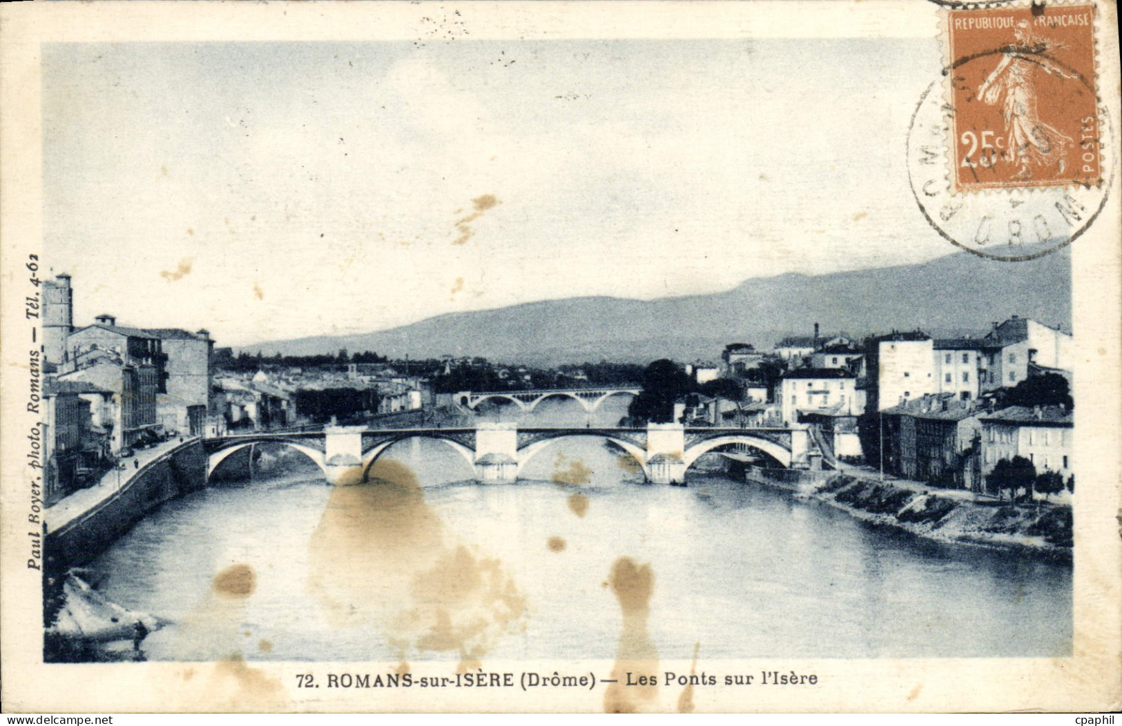 CPA Romans Sur Isere Les Ponts Sur l'Isere