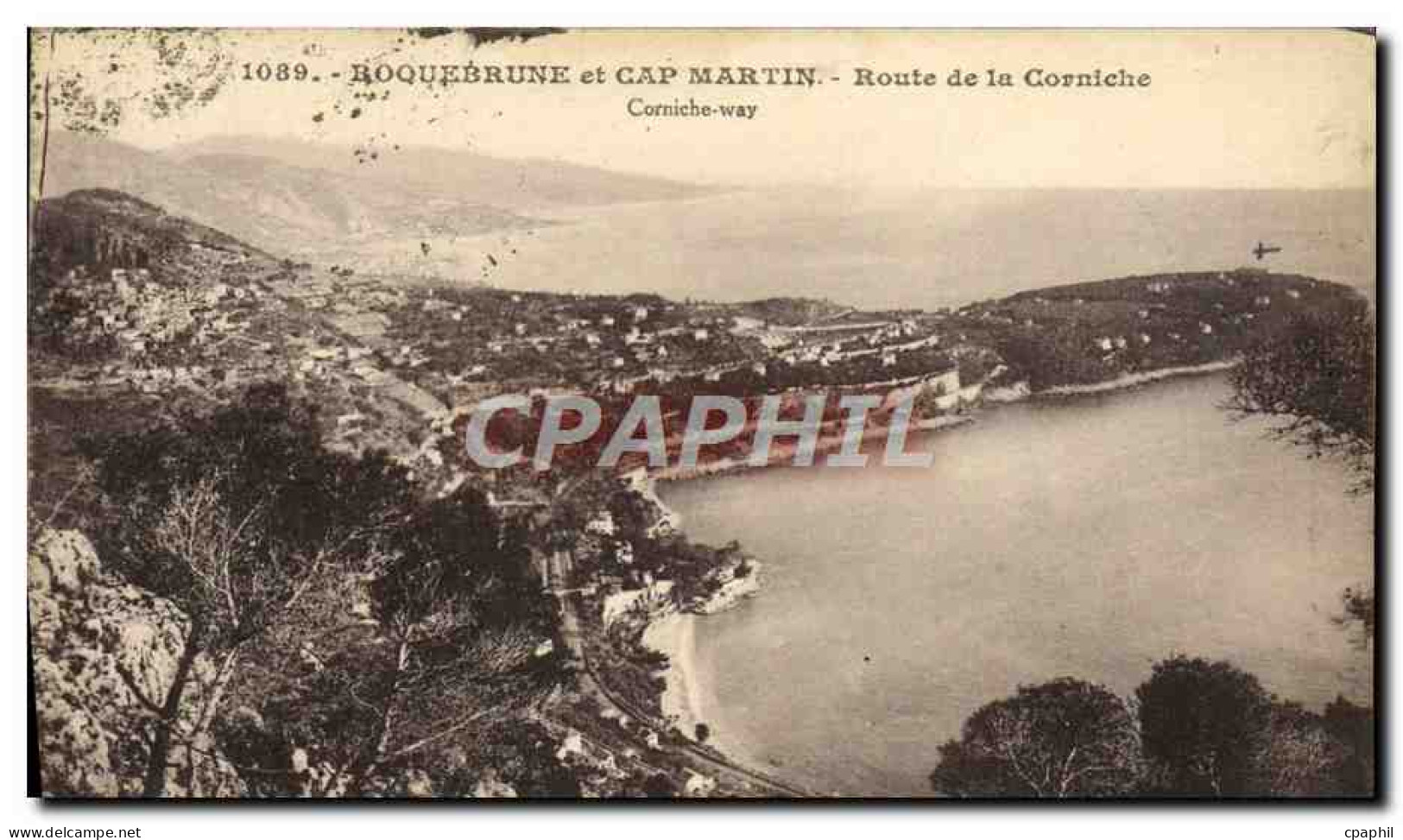 CPA Roquebrune Cap Martin Route de la Corniche