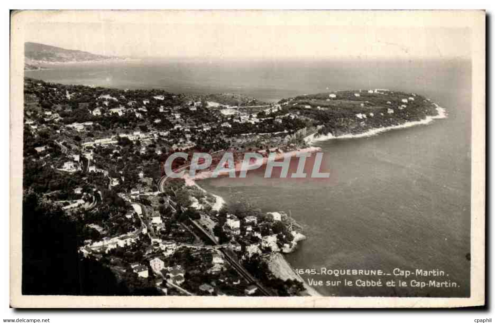 CPA Roquebrune Cap Martin Vue sur le Cabbe et le Cap Martin