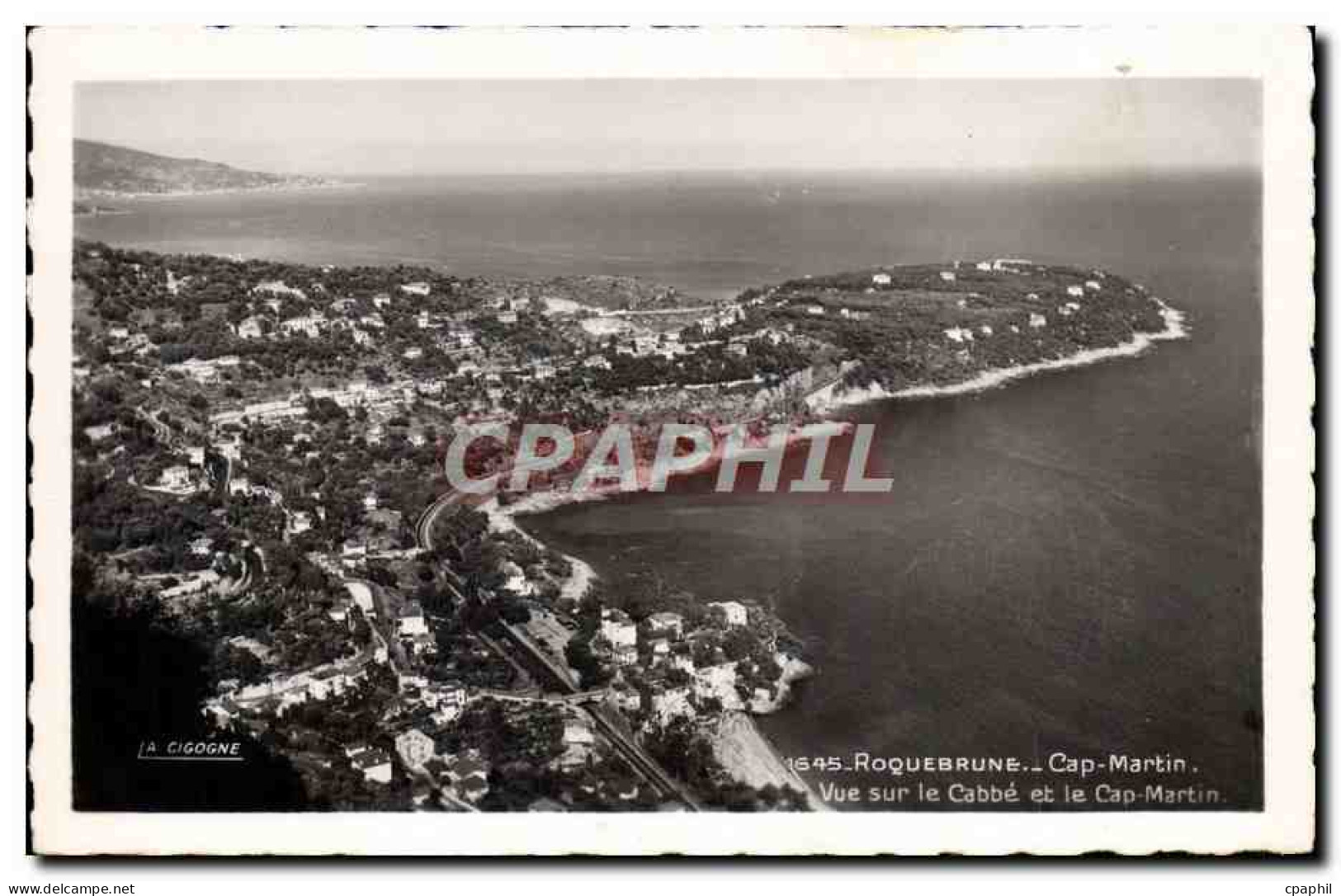 CPA Roquebrune Cap Martin Vue Sur le Cabbe et le Cap Martin