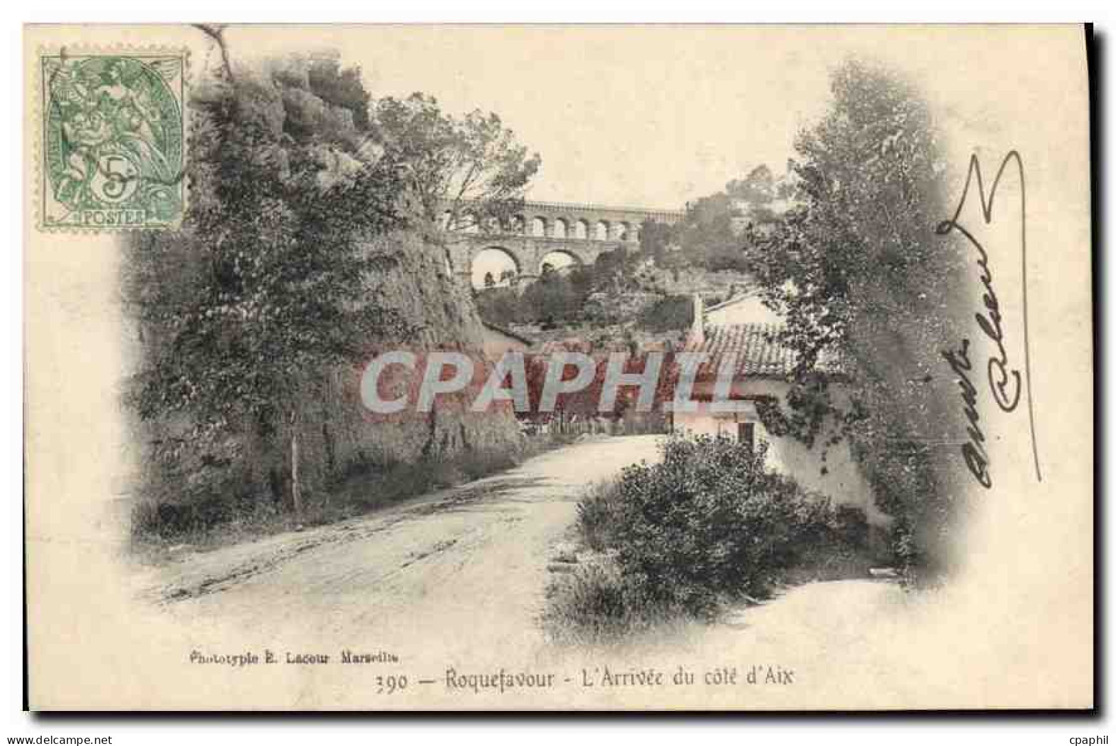 CPA Roquefavour L'Arrivee du Cote d'Aix