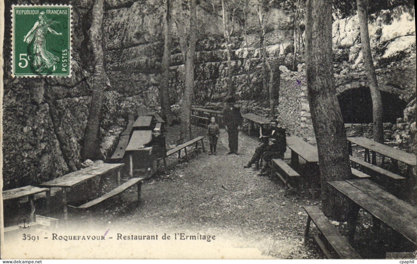 CPA Roquefavour Restaurant de l'Hermitage