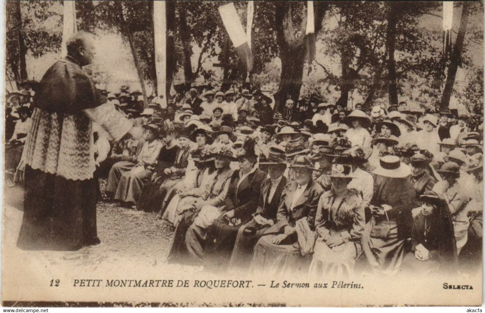 CPA ROQUEFORT Petit Montmarte de Roquefort - Le Sermon aux Pelerins (1169221)