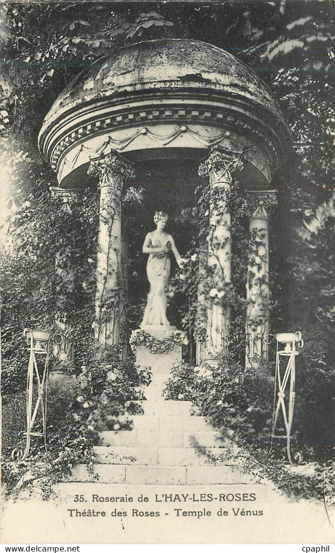 CPA Roseraie de l'Hay Les Roses Theathe des Roses Temple de Venus